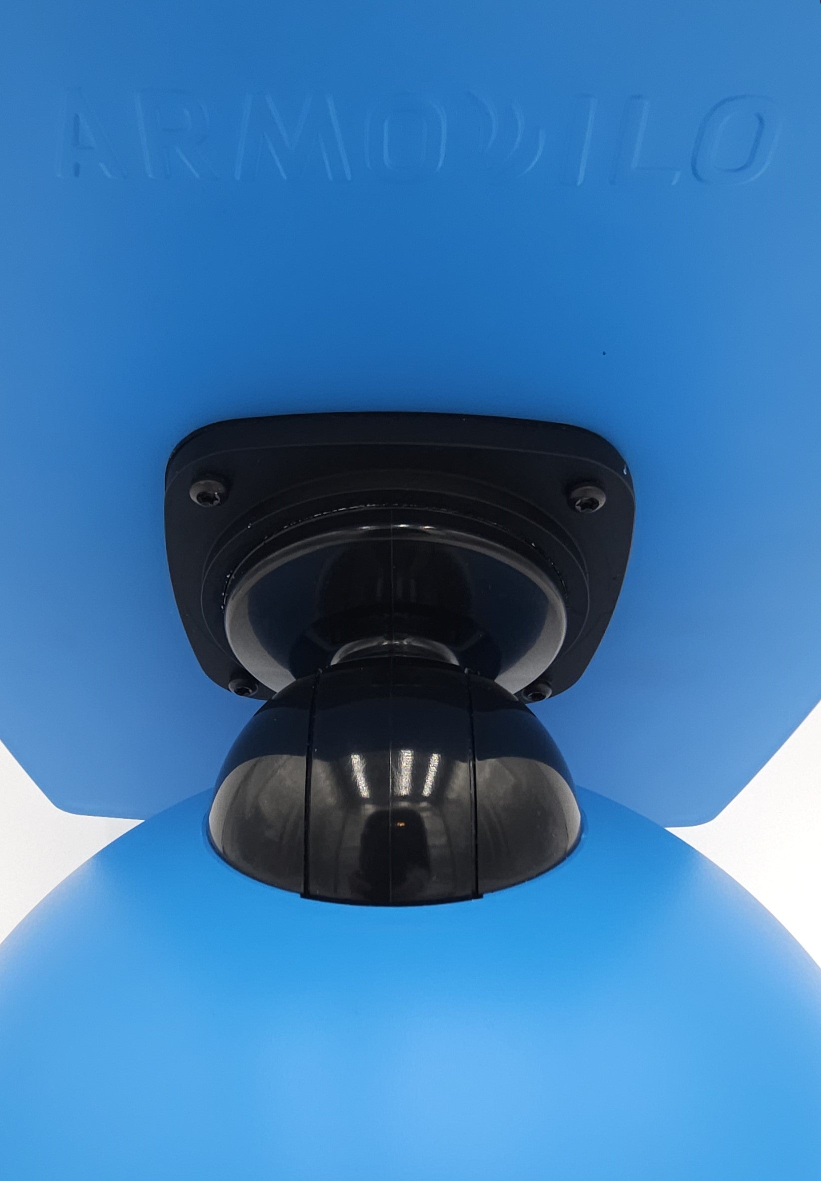 Close up of the revolve hardware on the sphere iPad tablet kiosk 