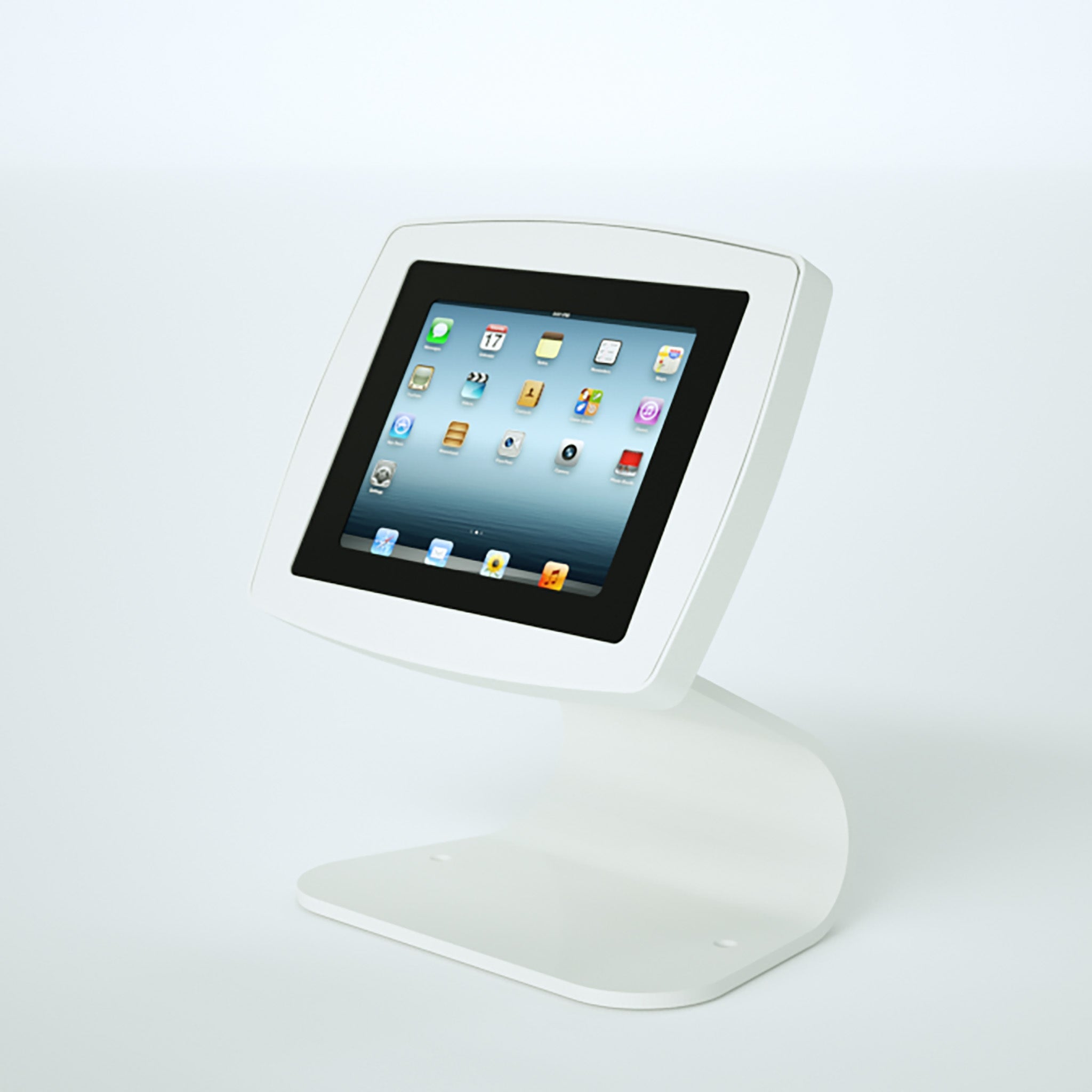White Curve iPad and Tablet Desktop stand.