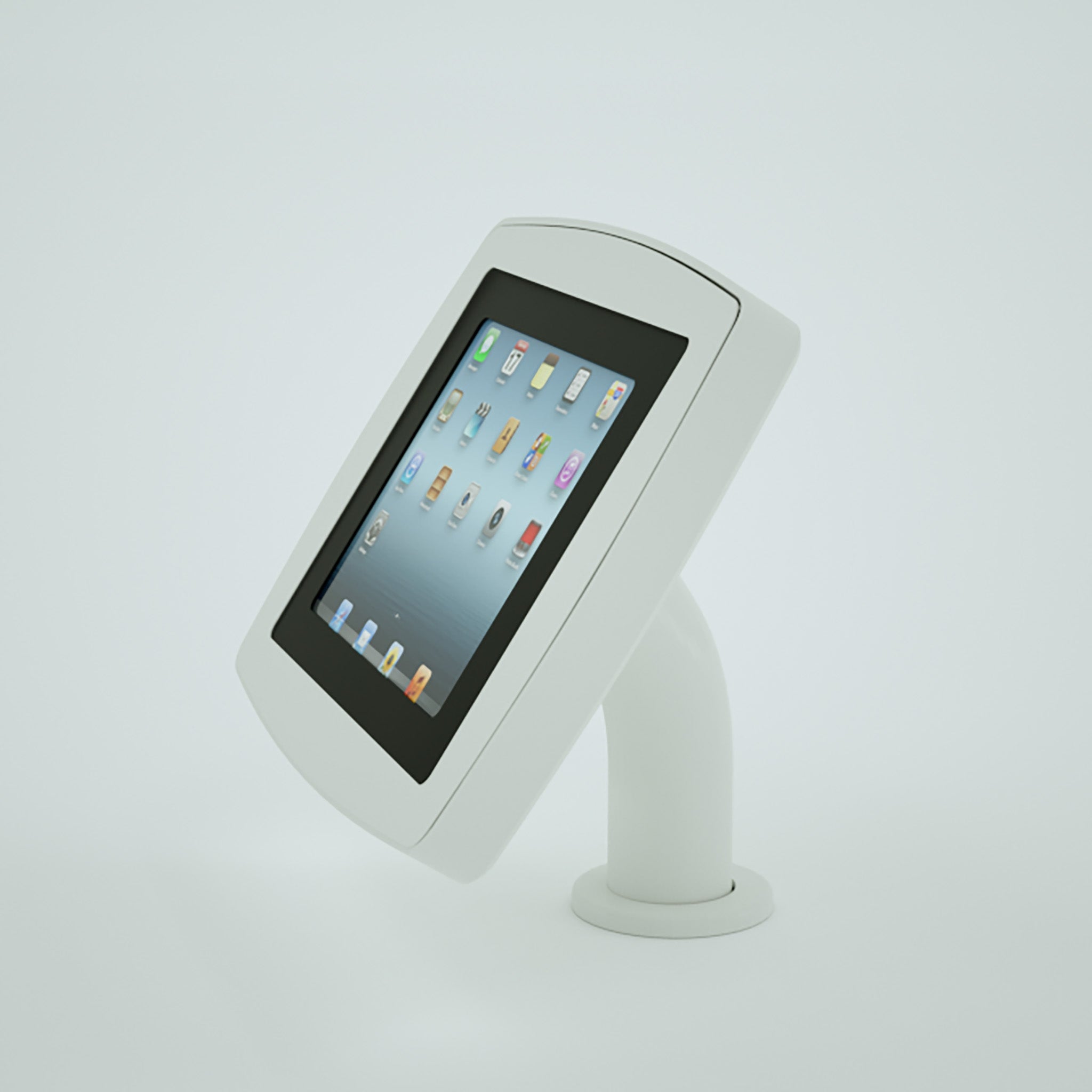 Armodilo Surface Mounted iPad & Tablet Enclosure in white