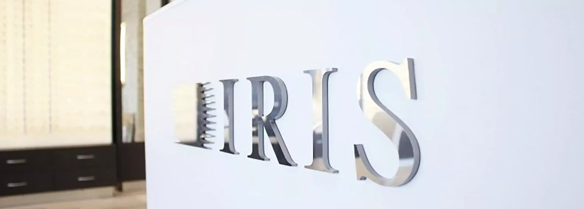 IRIS The Visual Group branded wall sign displayed inside an optometry store, thumbnail for the IRIS case study