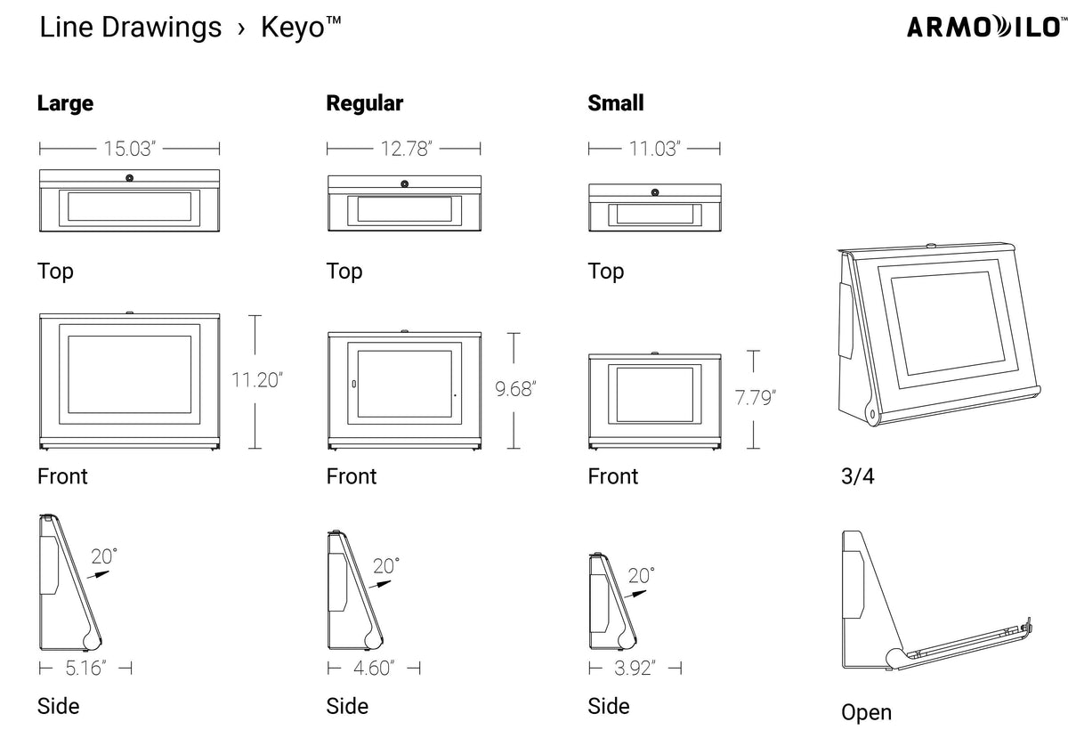 Keyo Surface-Mounted iPad & Tablet Kiosk | Armodilo