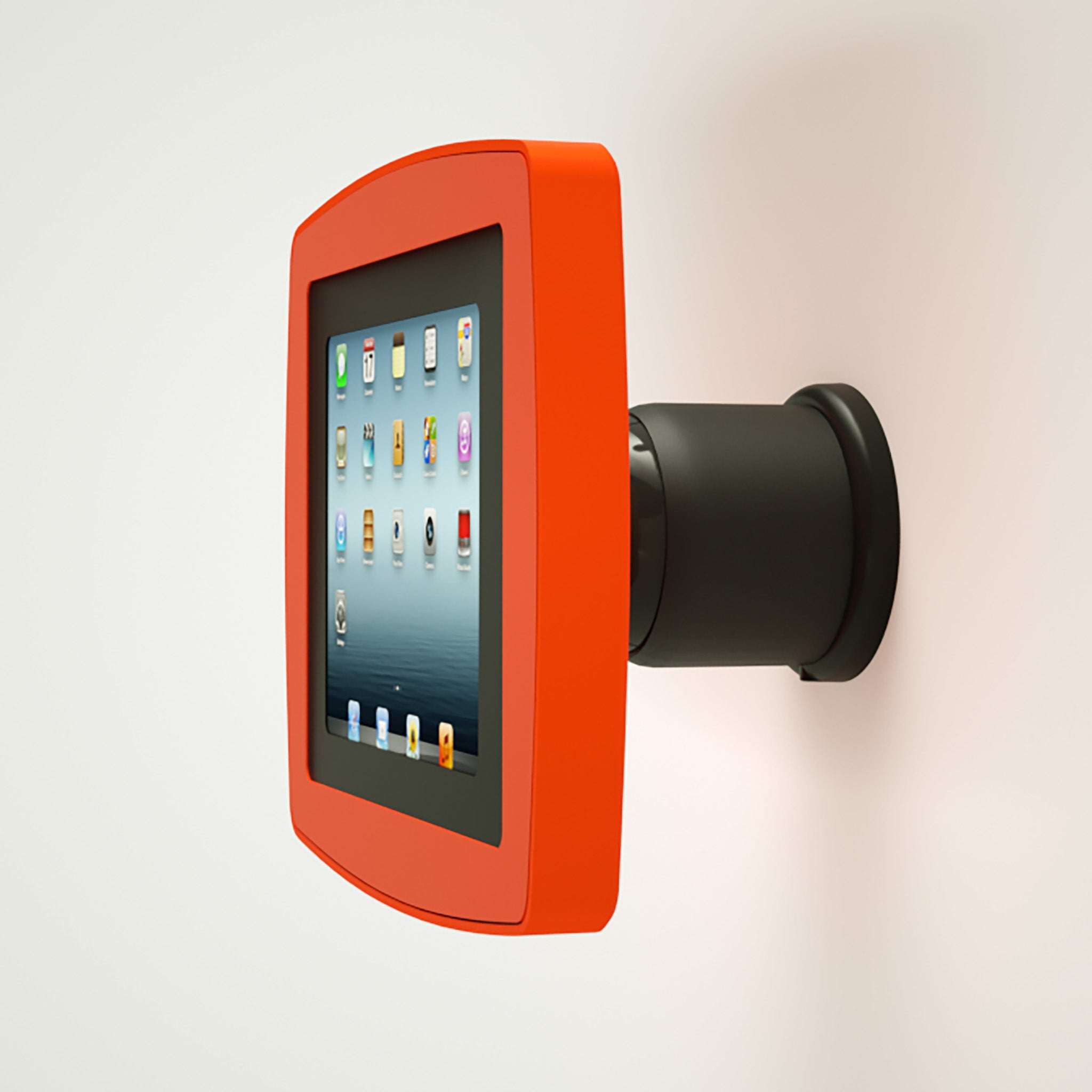 Armodilo Tilt Wall Mounted iPad & Tablet Enclosure in red