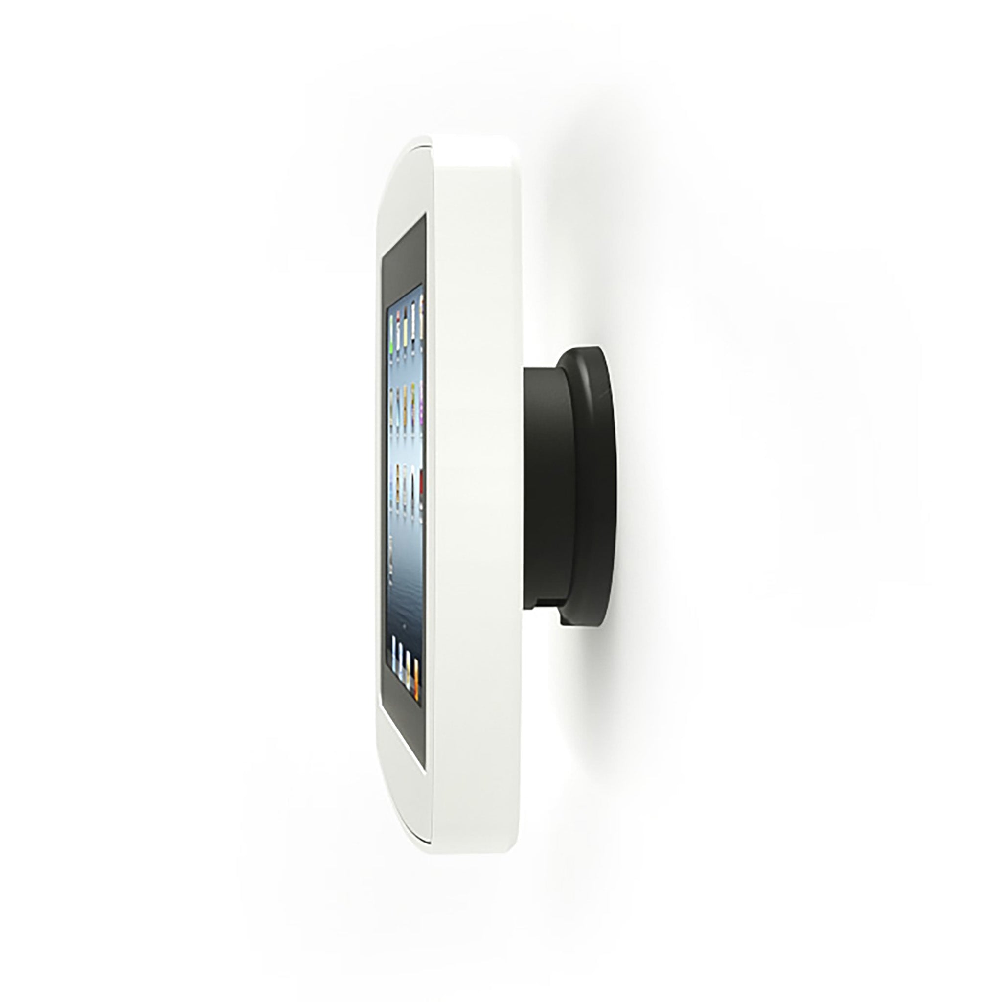 Wall mounted iPad and Tablet enclosure displayed on a wall